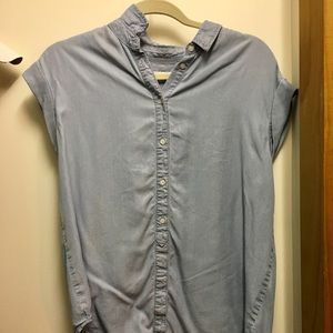 Denim short sleeved top